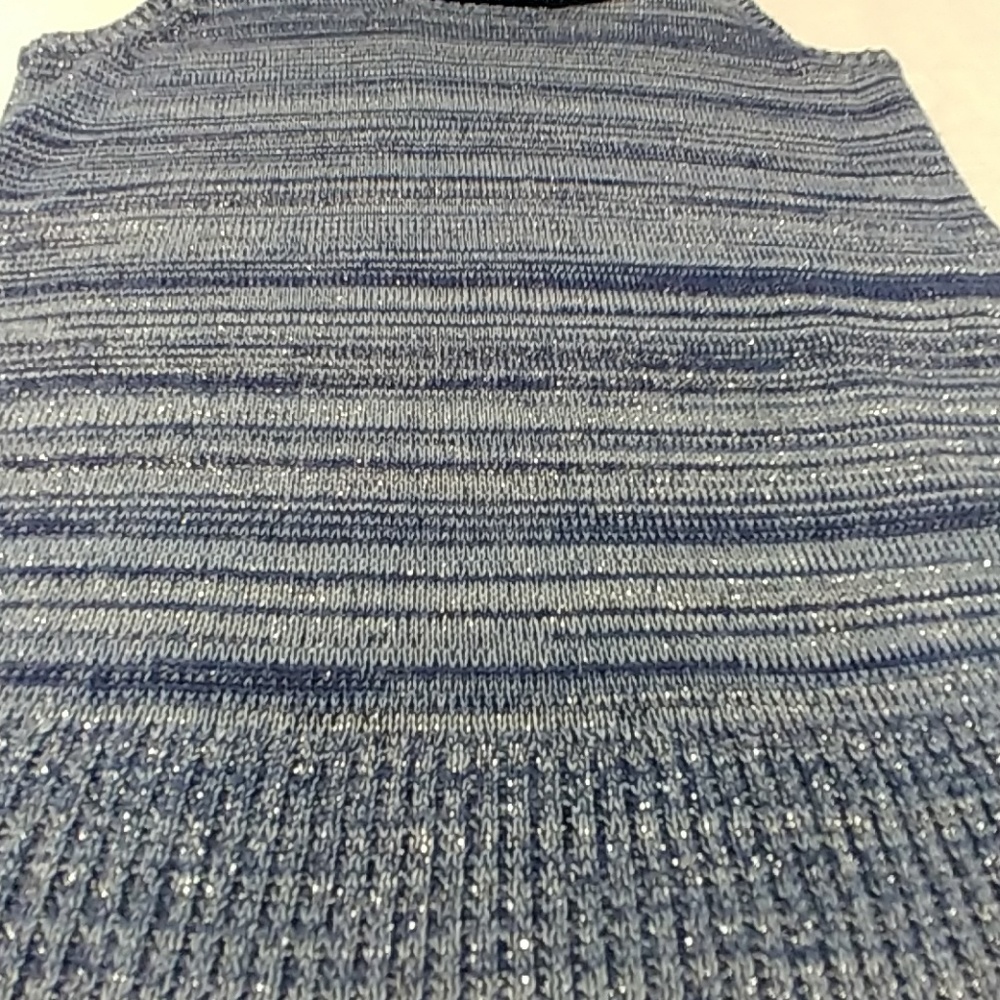 Chico's Cowl Neck Sleeveless Sweater Sparkle 0 - Picture 2 of 4